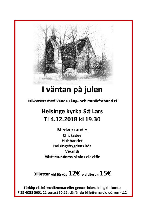I väntan på julen - julkonsert / joulukonsertti I väntan på julen - julkonsert / joulukonsertti