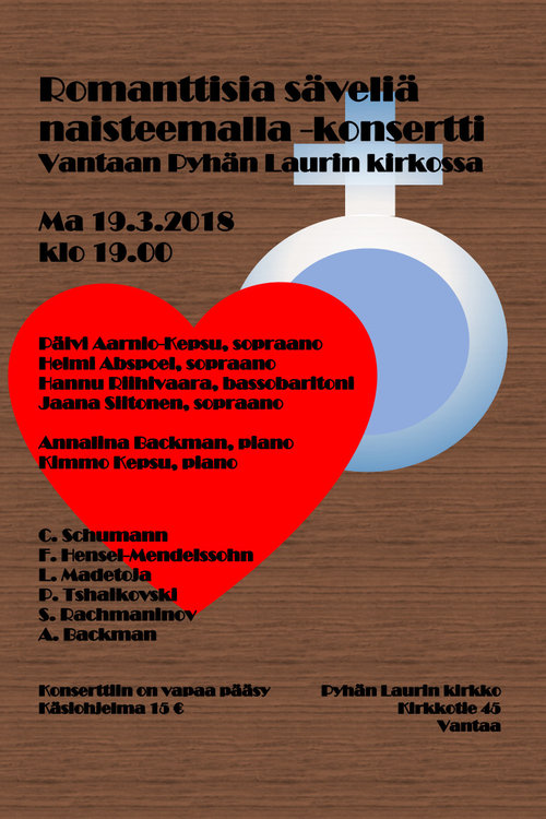 Romanttisia säveliä naisteemalla -konsertti Romanttisia säveliä naisteemalla -konsertti