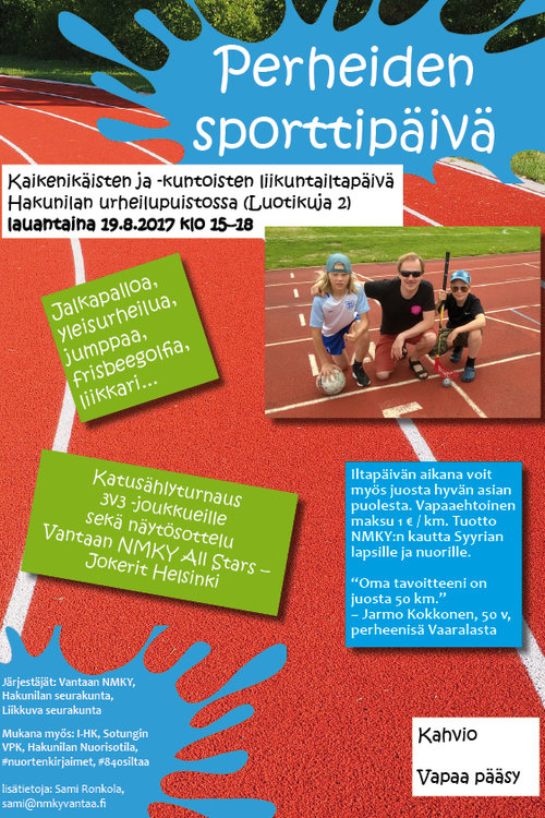 Perheiden sporttipäivä Perheiden sporttipäivä