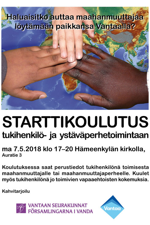Starttikoulutus tukihenkilö- ja ystäväperhetoimintaan Starttikoulutus tukihenkilö- ja ystäväperhetoimintaan