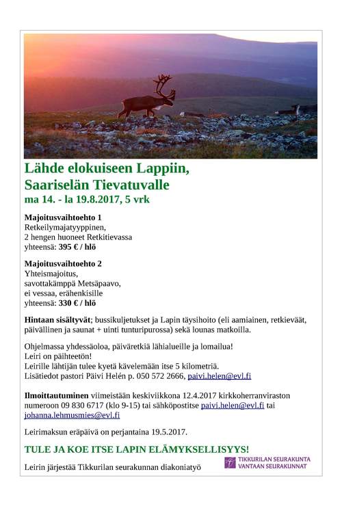 Retki Lappiin SaariselälleTievatuvalle Retki Lappiin SaariselälleTievatuvalle