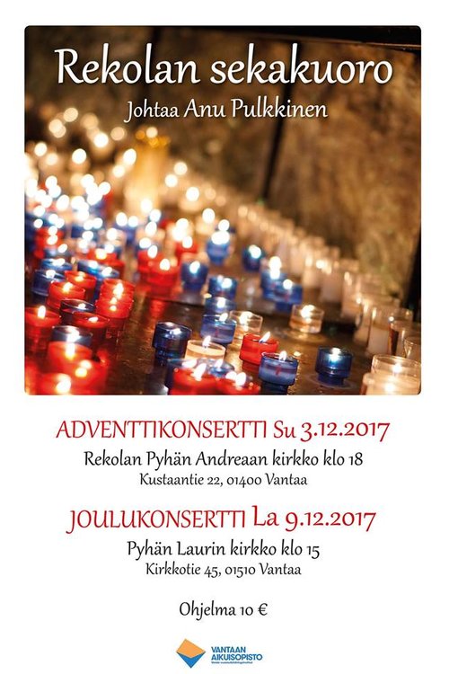 Rekolan sekakuoron joulukonsertti Rekolan sekakuoron joulukonsertti
