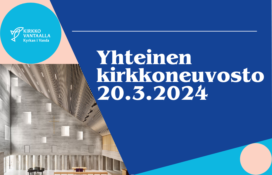 Tikkurilan kirkon sisätila ja teksti Kokousuutisia Yhteinen kirkkoneuvosto 20.3.2023