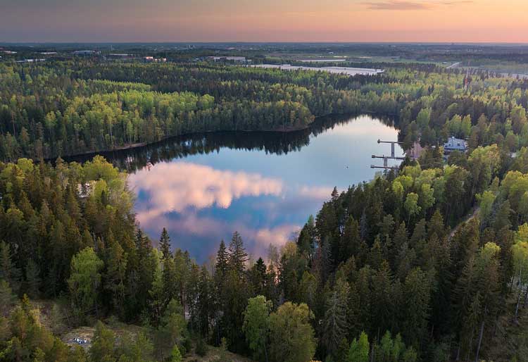 Kuusijärvi ilmakuvassa.