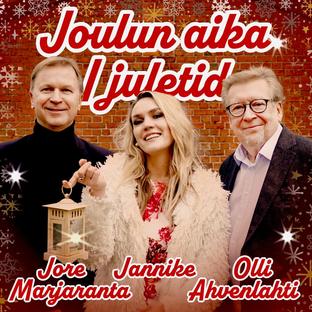 Joulun aika. Kuvassa Jore Marjaranta, Jannike Sandström ja Olli Ahvenlahti