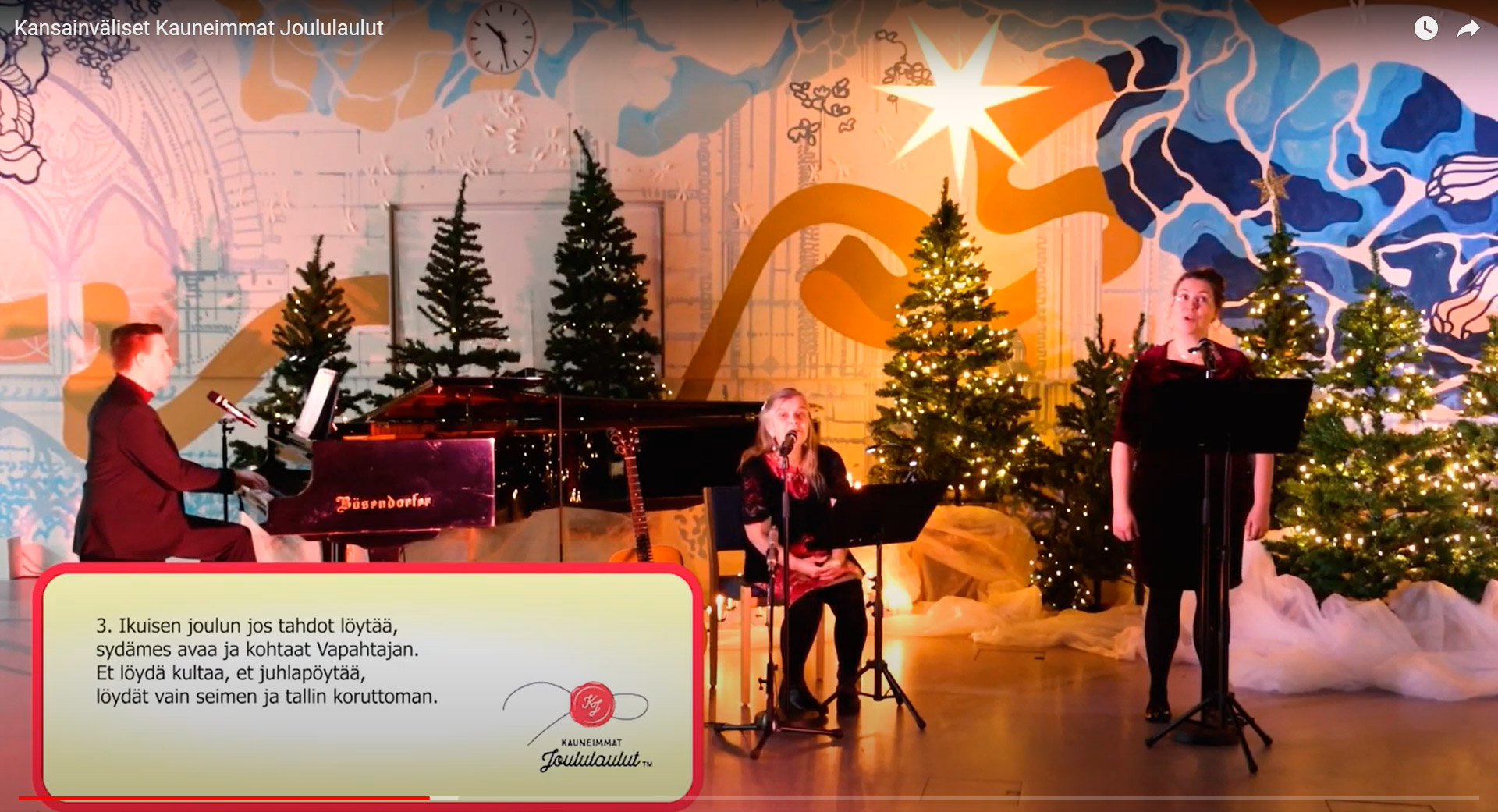 Kuvakaappaus Kauneimmat joululaulut videolta