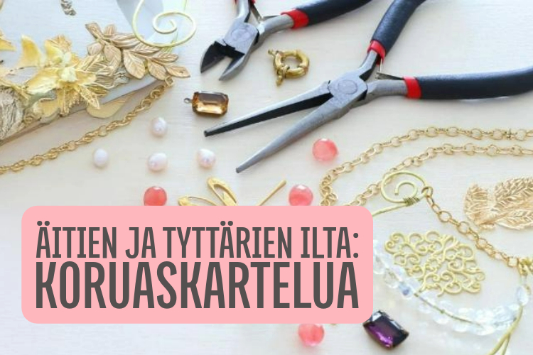 koruaskartelutarvikkeita pöydällä