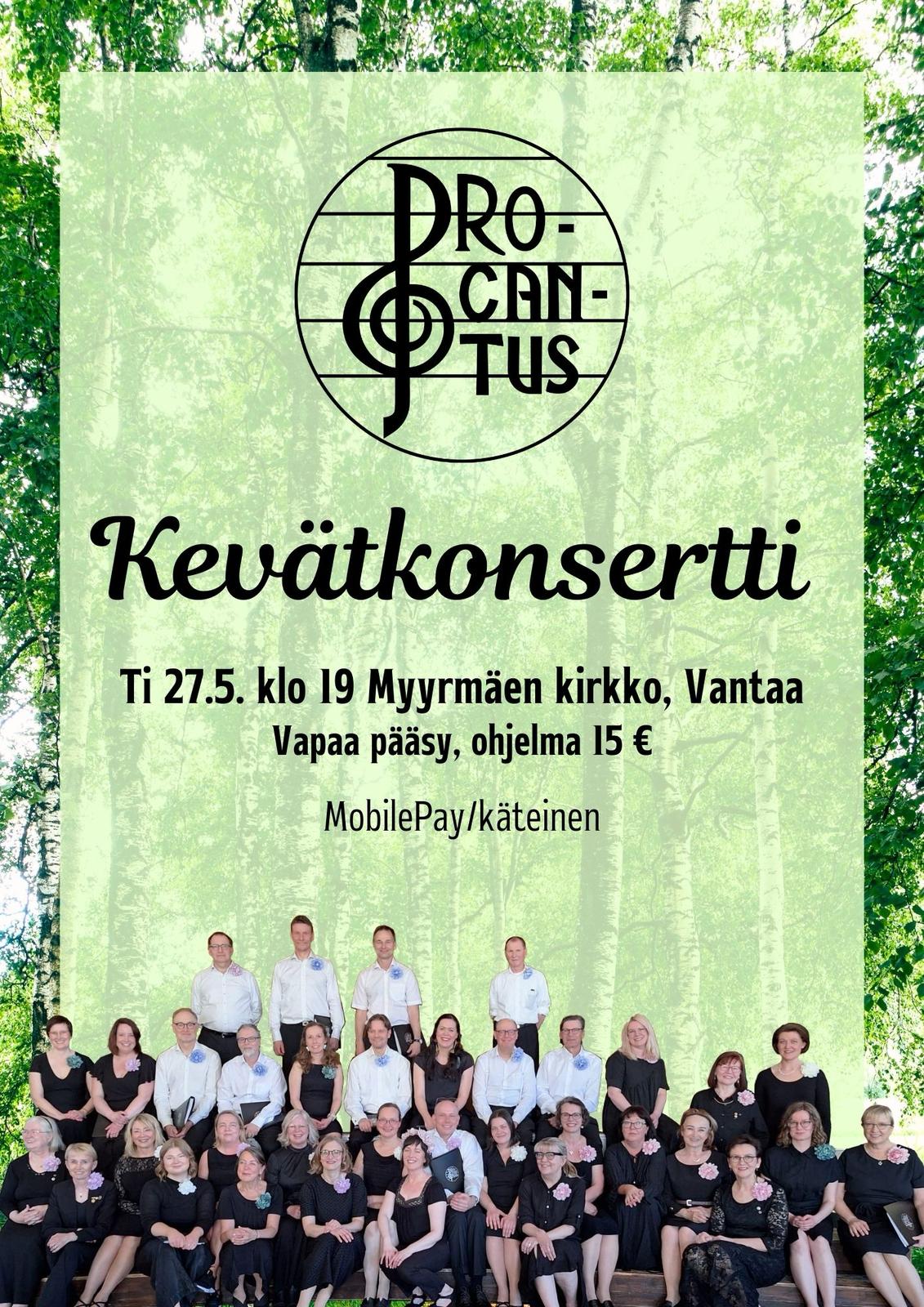 Procantus-kuoron kevätkonsertti Kuoron kuva