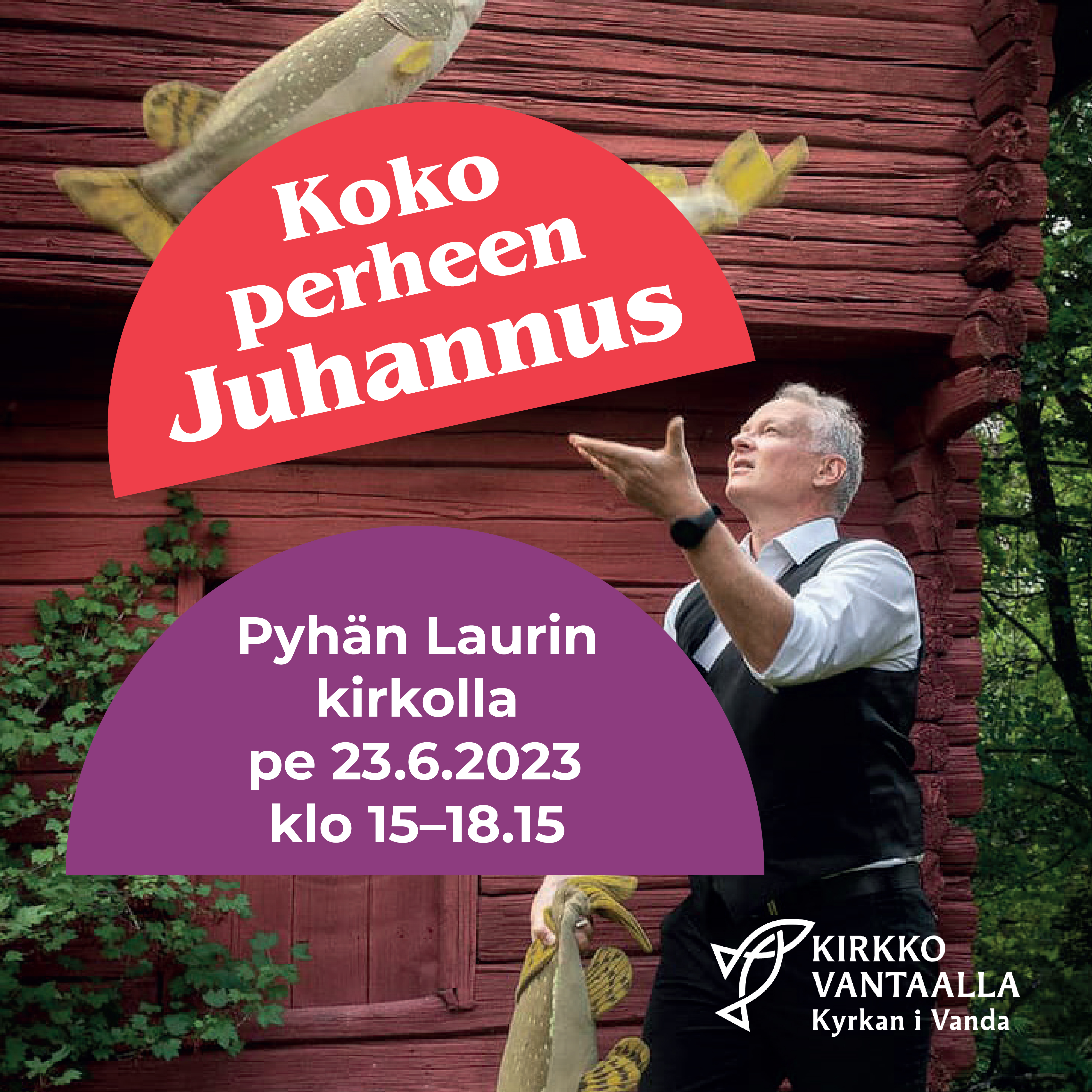 Taika-Petteri jonglööraa kalanmuotoisilla pehmoeläimillä