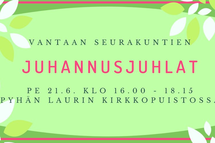 Juhannusjuhlat Pyhän Laurin kirkkopuistossa Juhannusjuhlat Pyhän Laurin kirkkopuistossa