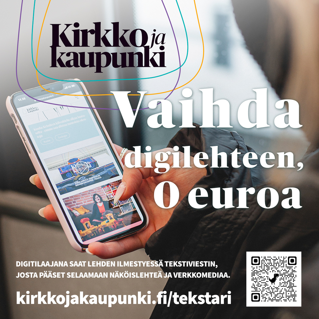 Kuvassa digilehden mainos ja tieto, että digilehti maksaa 0 euroa.