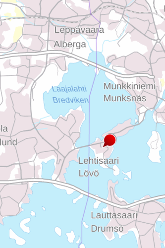 Kuva: Maanmittauslaitos karttapalvelu, Lehtisaaren kartta