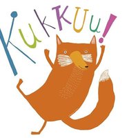Oiirretty oranssi kettu ja teksti Kukkuu. Kuvittaja Karoliina Pertamo
